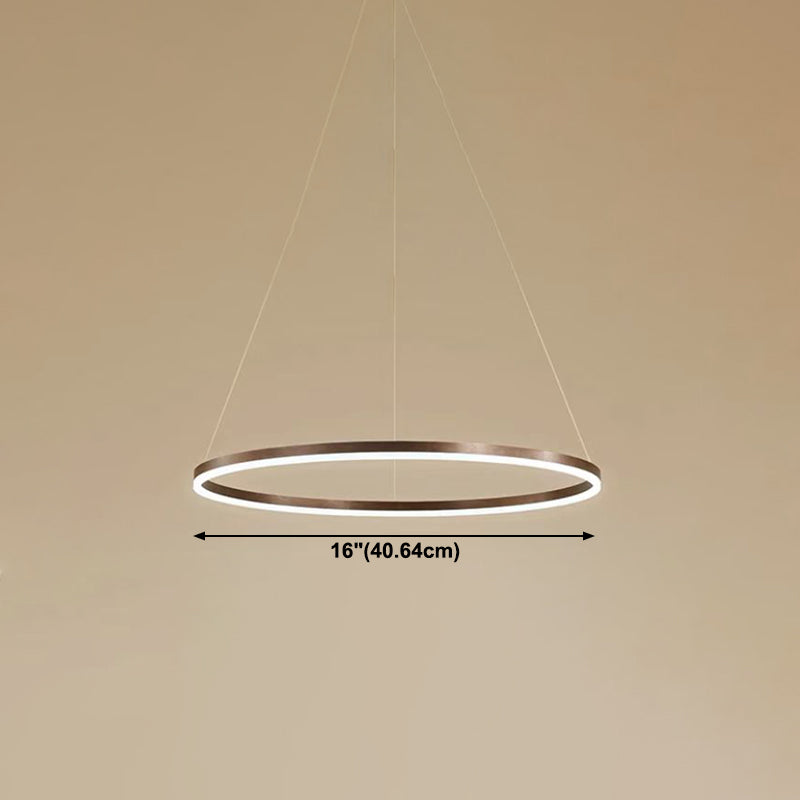 Metal Ring Chandelier Pendant Light Modern Style LED Hanging Pendant Light