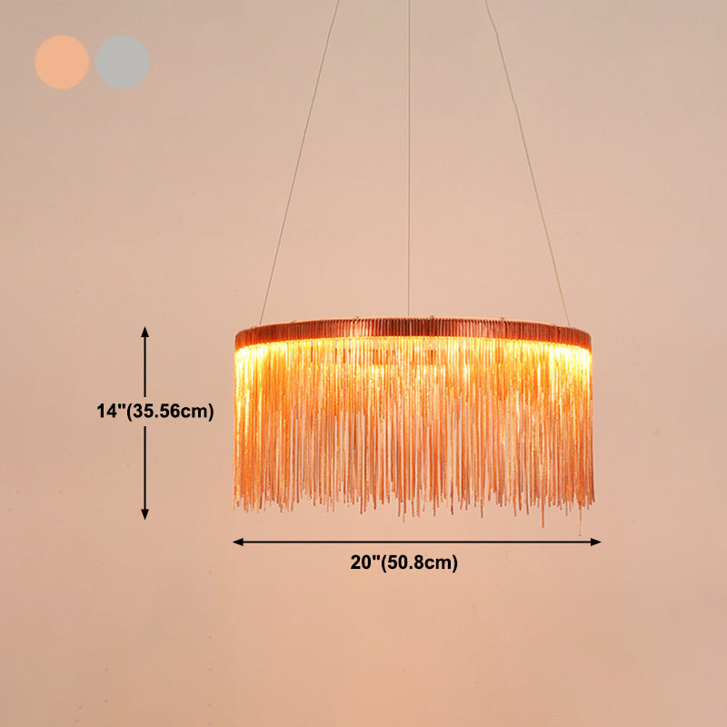 Multi Light Hanging Chandelier Modern Style Metal Hanging Lighting for Living Room