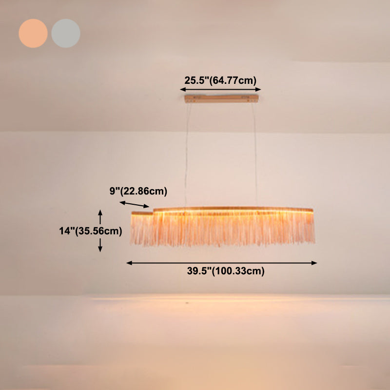 Multi Light Hanging Chandelier Modern Style Metal Hanging Lighting for Living Room