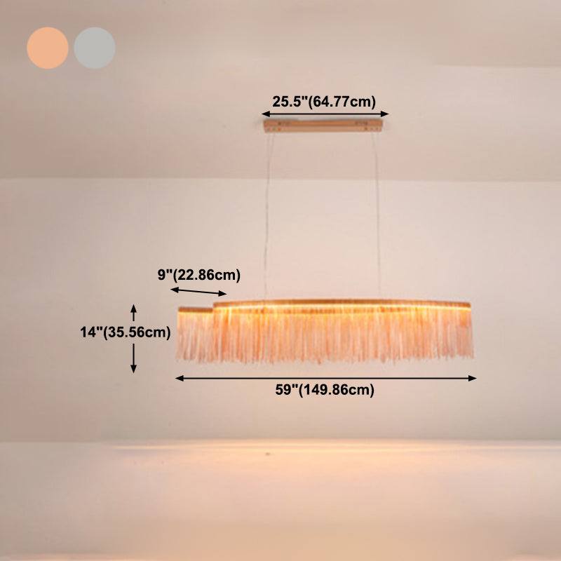 Multi Light Hanging Chandelier Modern Style Metal Hanging Lighting for Living Room