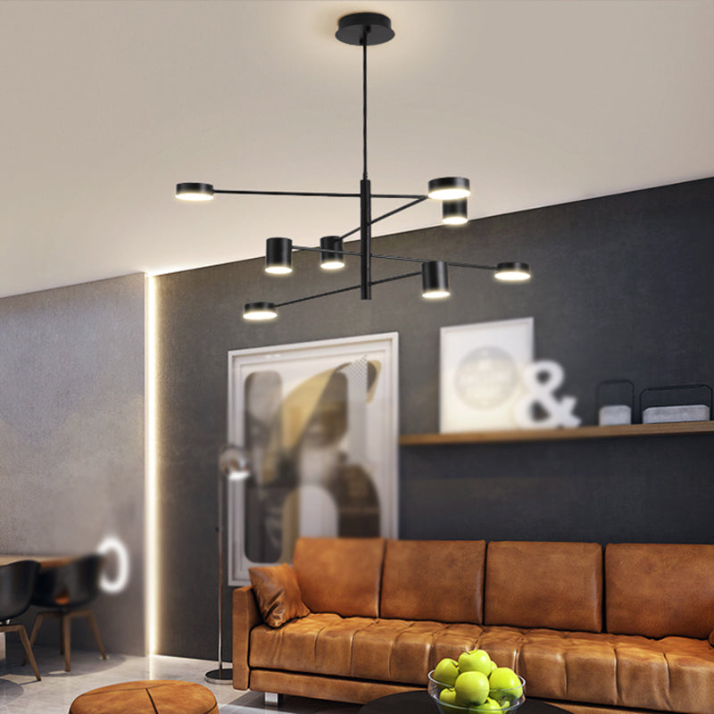 Modern Style Cylinder Shape Pendant Chandeliers Metal Chandelier Lights