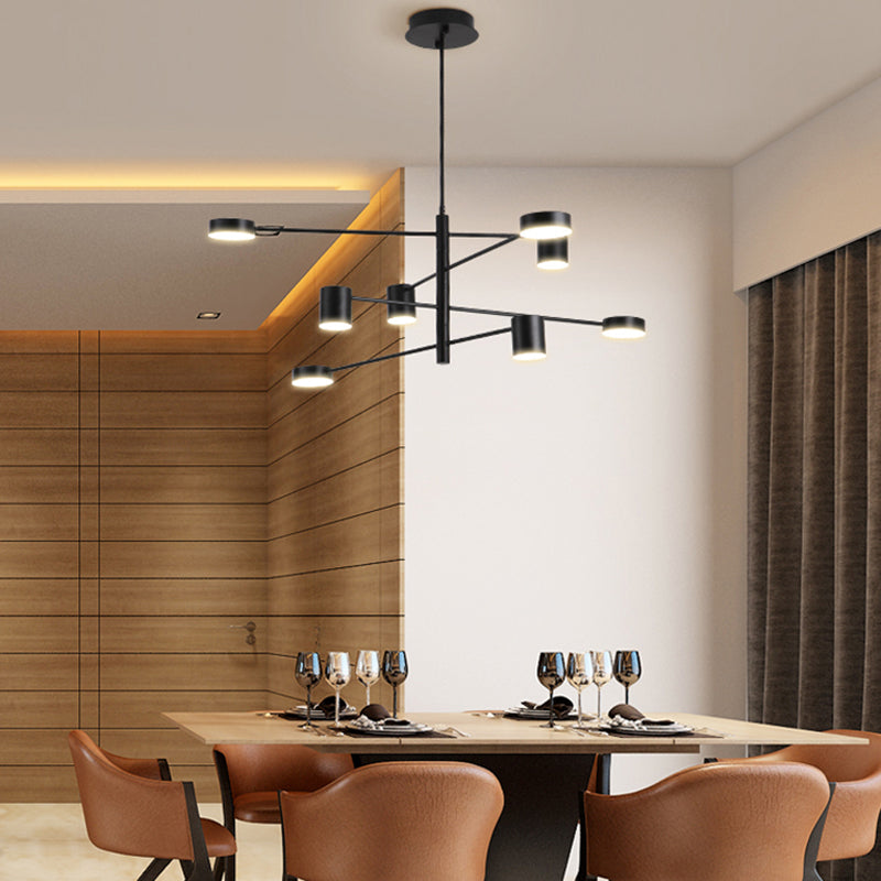 Modern Style Cylinder Shape Pendant Chandeliers Metal Chandelier Lights