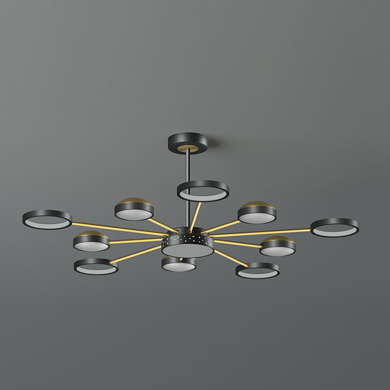 Geometry Shade Metal Chandelier Lights Modern Chandelier Lighting Fixtures in Black