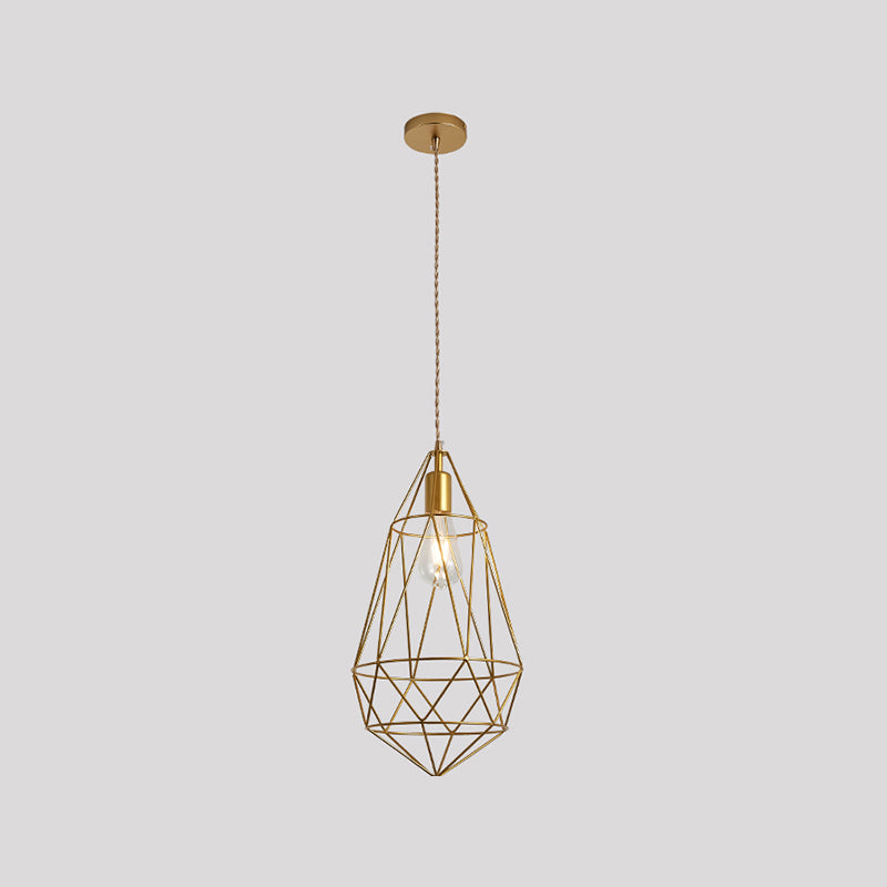 Geometric Hanging Light Modern Style Metal 1 Light Hanging Light Kit