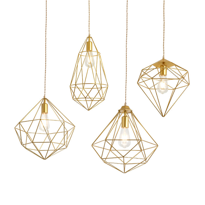 Geometric Hanging Light Modern Style Metal 1 Light Hanging Light Kit