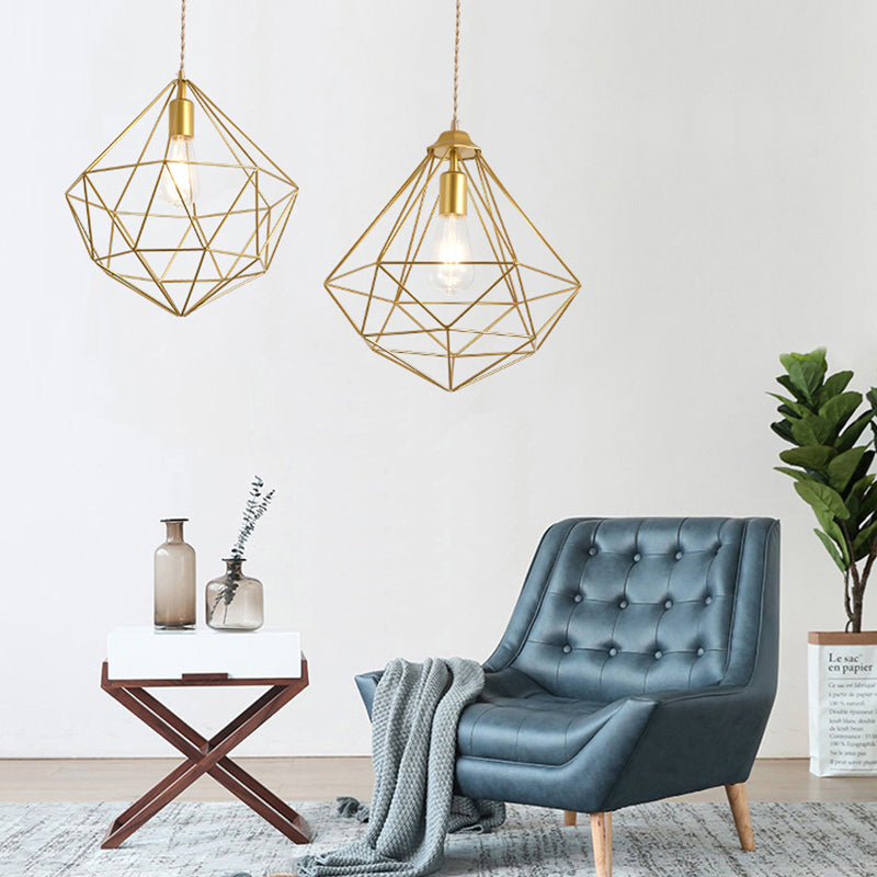 Geometric Hanging Light Modern Style Metal 1 Light Hanging Light Kit