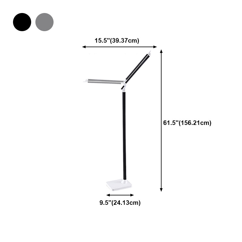 Moderne lineare Stehlampe Metall 61,5 "hohe LED -Bodenbeleuchtung für Wohnzimmer