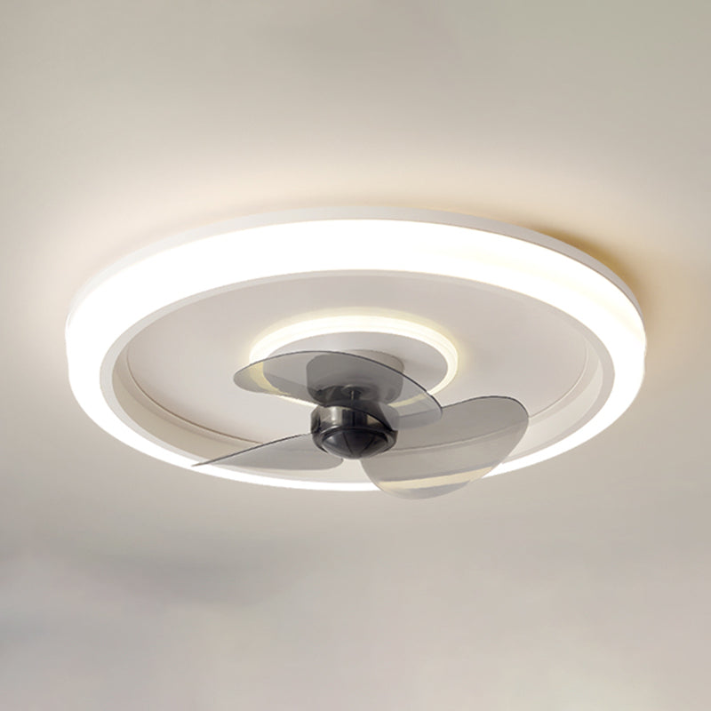 Luce ventilatore a soffitto in stile moderno metallo 1 illuminazione ventilatore a soffitto leggero per sala da pranzo