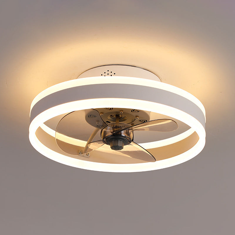 Moderne stijl plafondventilator verlichting metaal 2 lichte plafondventilator verlichting voor woonkamer