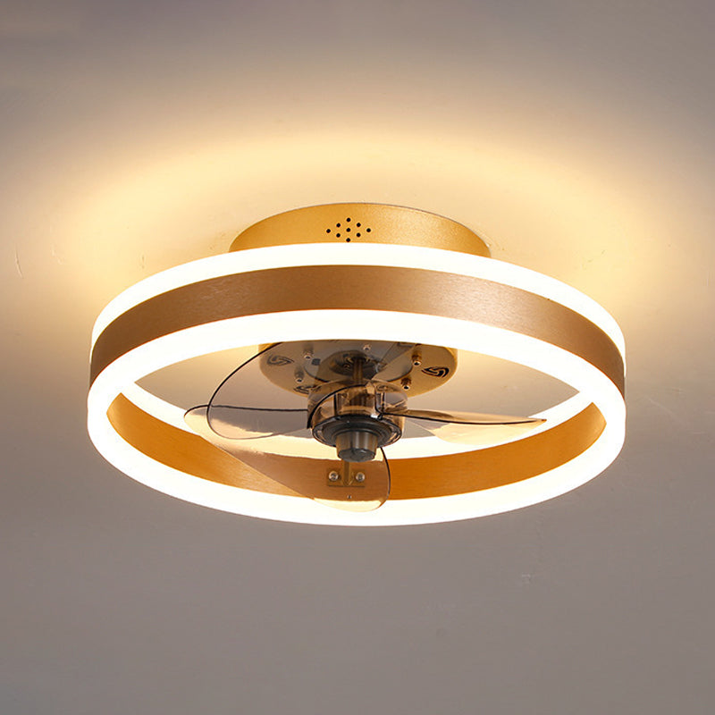 Modern Style Ceiling Fan Lighting Metal 2 Light Ceiling Fan Lighting for Living Room