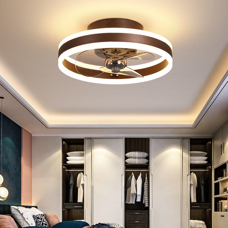 Modern Style Ceiling Fan Lighting Metal 2 Light Ceiling Fan Lighting for Living Room