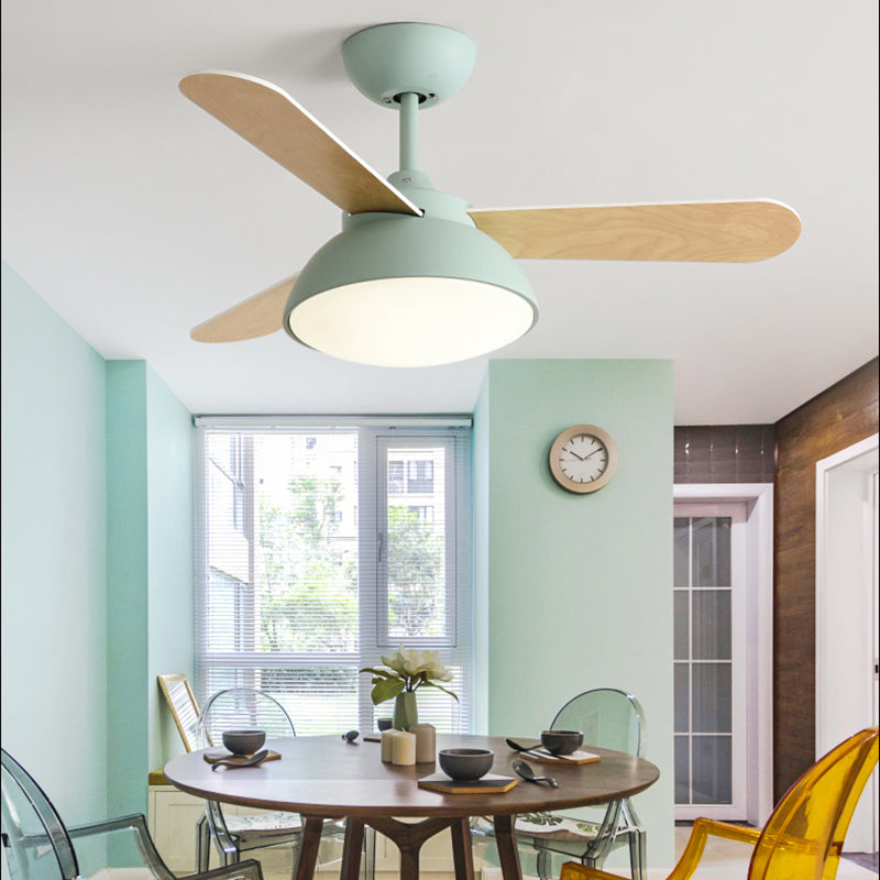 Modern Style Ceiling Fan Lighting Metal 1 Light Ceiling Fan Lighting for Children's Room