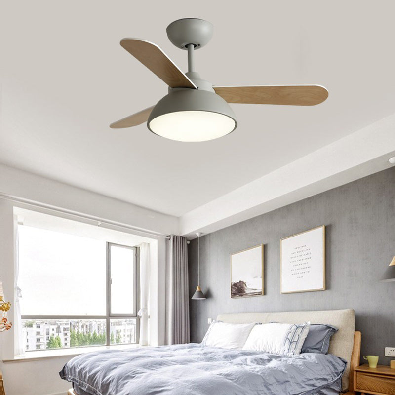 Luce ventilatore a soffitto in stile moderno metallo 1 illuminazione ventilatore a soffitto per la stanza dei bambini