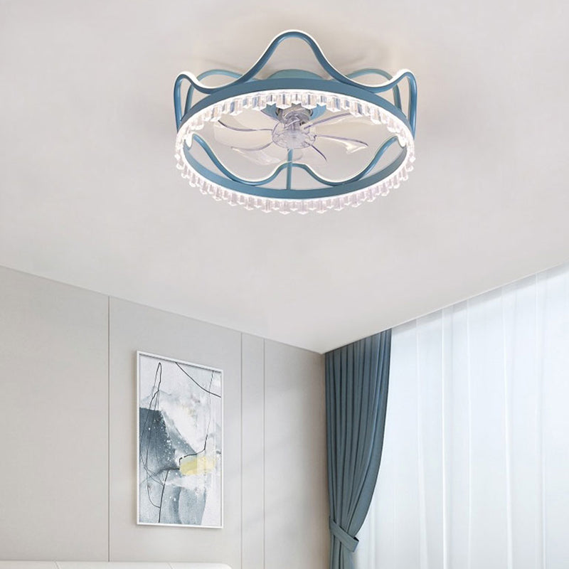 Moderne stijl plafondventilator verlichting metaal 1 lichte plafondventilator verlichting voor slaapkamer