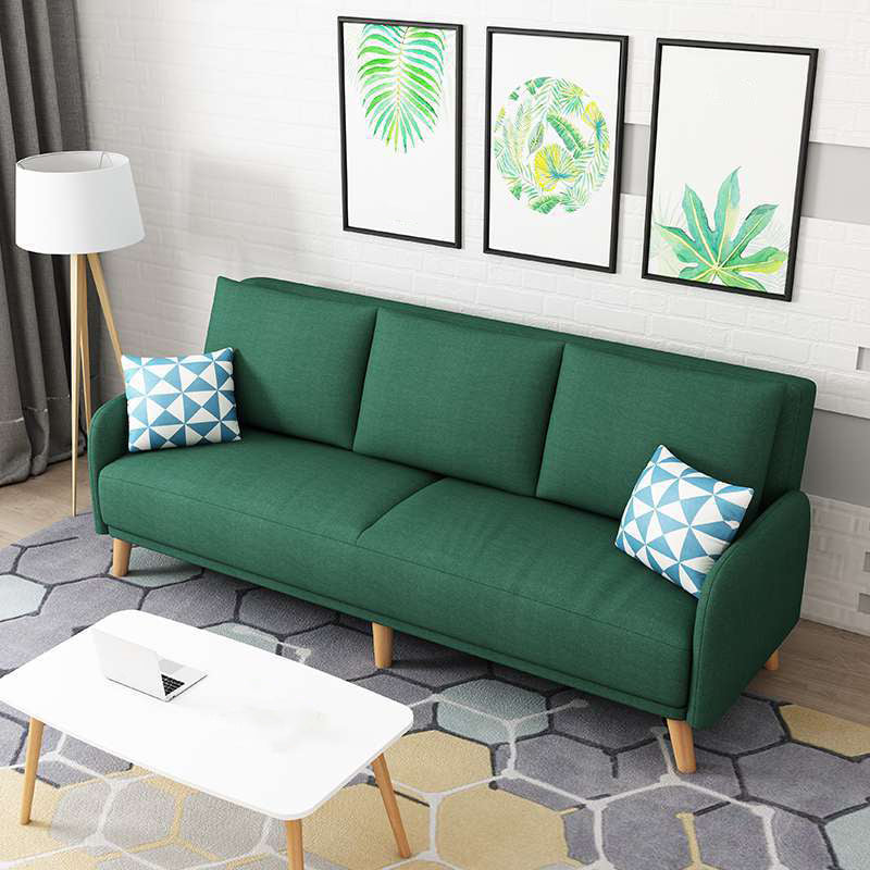 Sofá reclinable del sofá de almohada cosida contemporánea con patas de madera para apartamento