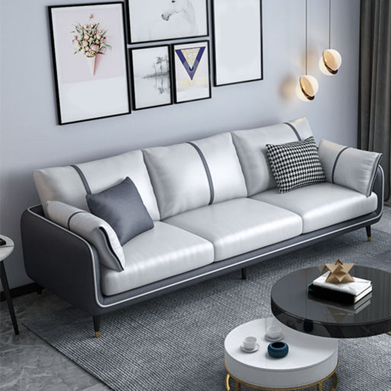 Sofá escandinavo de la sofá de la sofá de 3 plazas con piernas negras para la sala de estar