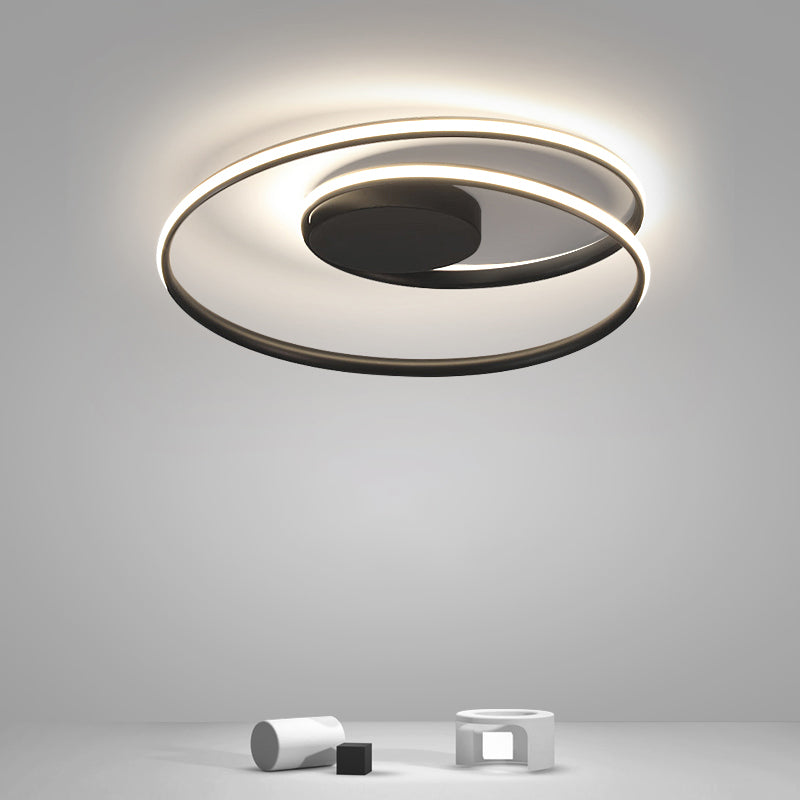 Moderne stijl lineaire vorm plafondlamp metaal 1 lichte plafondverlichting voor eetkamer