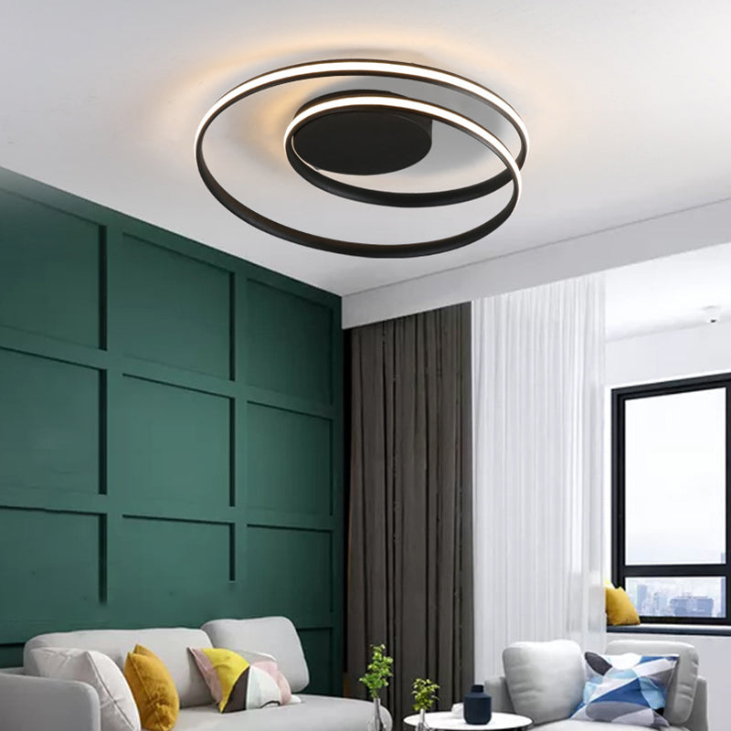 Modern Style Linear Shape Ceiling Lamp Metal 1 Light Ceiling Lighting for Dining Room