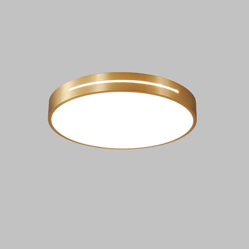 Moderne Style Geometrieform Deckenleuchte Metall 1 Licht Deckenleuchte in Gold