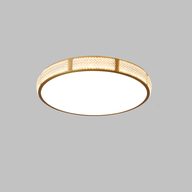 Moderne Style Geometrieform Deckenleuchte Metall 1 Licht Deckenleuchte in Gold