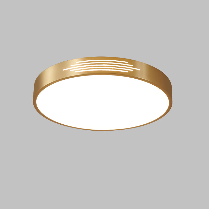 Moderne Style Geometrieform Deckenleuchte Metall 1 Licht Deckenleuchte in Gold