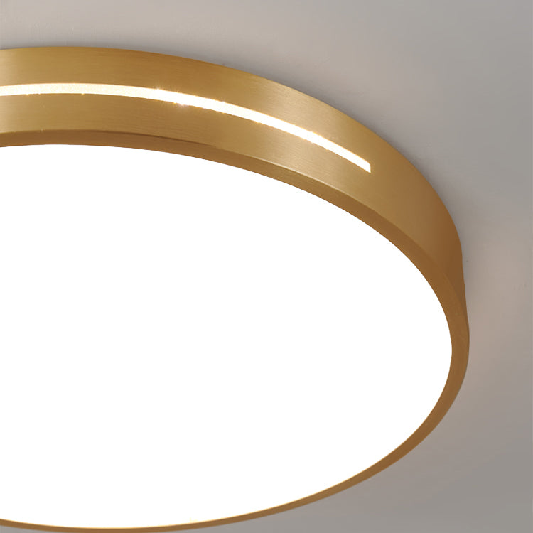 Modern Style Geometry Shape Ceiling Fixture Metal 1 Light Ceiling Mounted Light in Gold