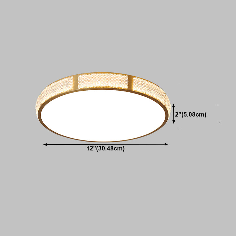 Moderne Style Geometrieform Deckenleuchte Metall 1 Licht Deckenleuchte in Gold