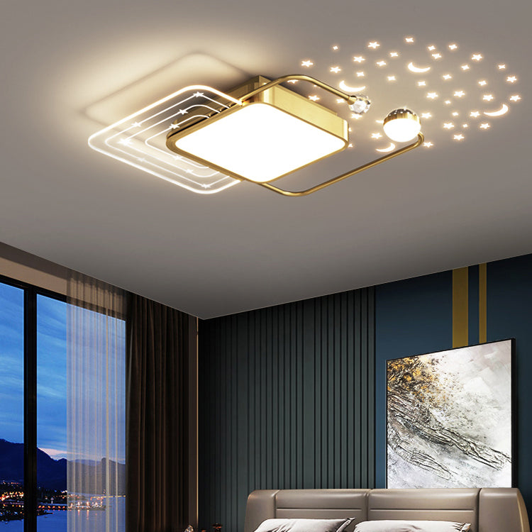 Forme de géométrie de style moderne Assesses de plafond Metal Flush Mount Lights