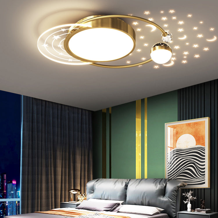 Modern Style Geometry Shape Ceiling Fixtures Metal Flush Mount Lights