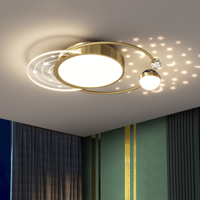 Modern Style Geometry Shape Ceiling Fixtures Metal Flush Mount Lights