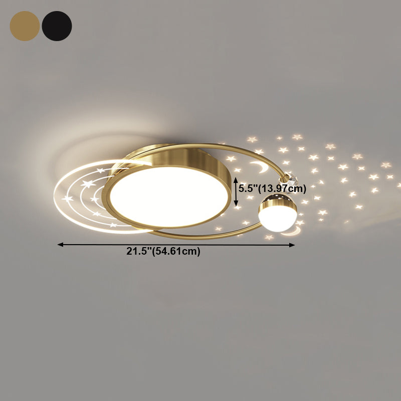 Modern Style Geometry Shape Ceiling Fixtures Metal Flush Mount Lights