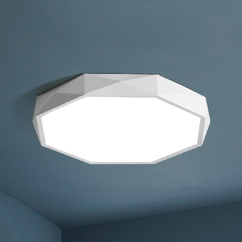 Modern Style Geometry Shape Ceiling Lamp Metal 1 Light Ceiling Light for Bedroom