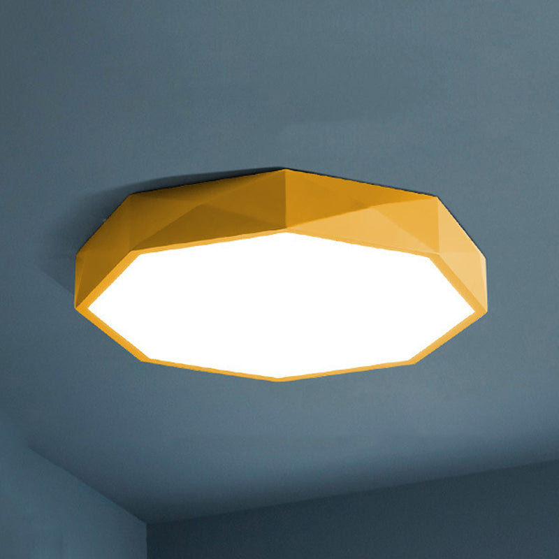 Modern Style Geometry Shape Ceiling Lamp Metal 1 Light Ceiling Light for Bedroom