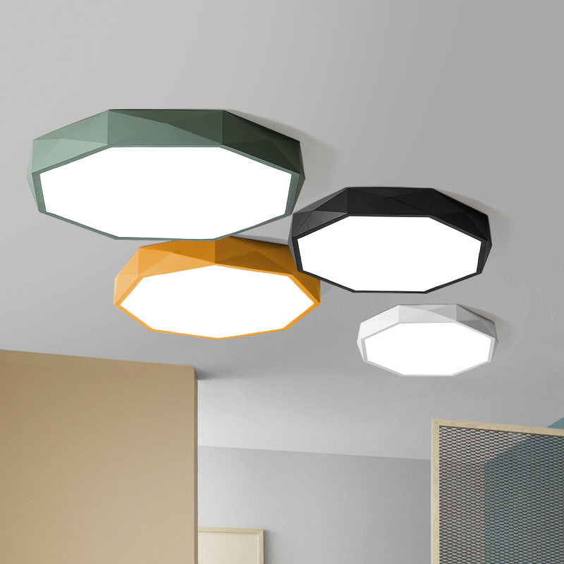 Lampada del soffitto a forma di geometria in stile moderno 1 Metal 1 Luce Luce per camera da letto