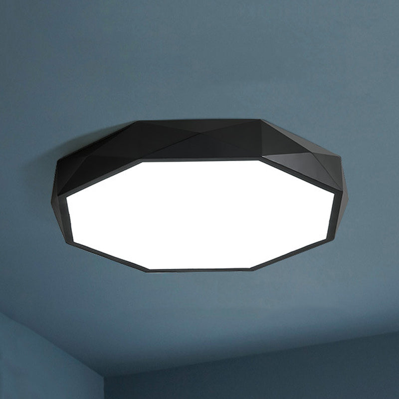 Modern Style Geometry Shape Ceiling Lamp Metal 1 Light Ceiling Light for Bedroom