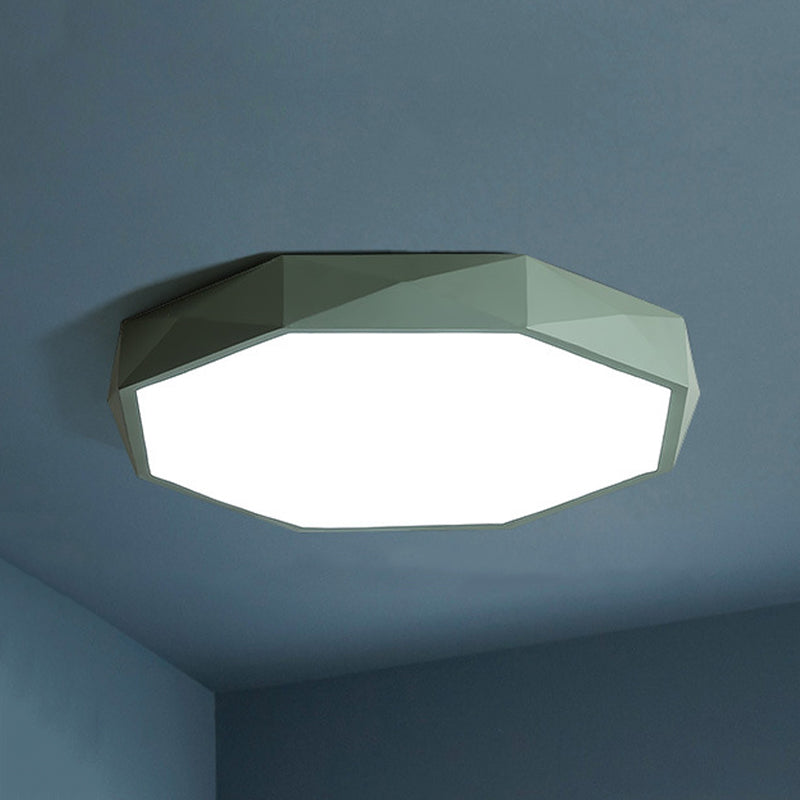 Modern Style Geometry Shape Ceiling Lamp Metal 1 Light Ceiling Light for Bedroom