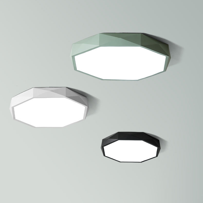 Moderne Stil Geometrieform Deckenlampe Metall 1 Licht Deckenleuchte für Schlafzimmer