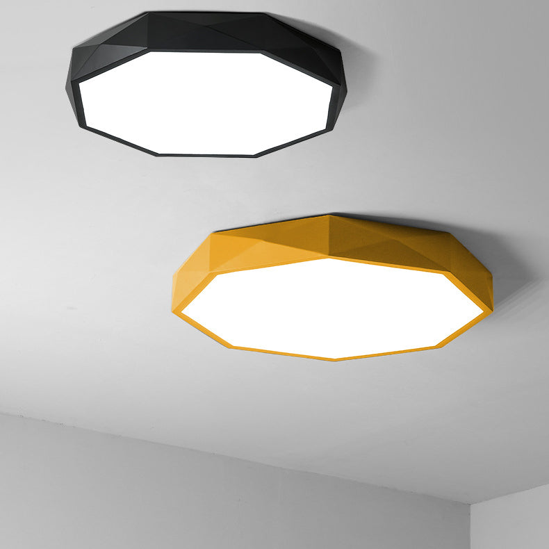 Moderne Stil Geometrieform Deckenlampe Metall 1 Licht Deckenleuchte für Schlafzimmer