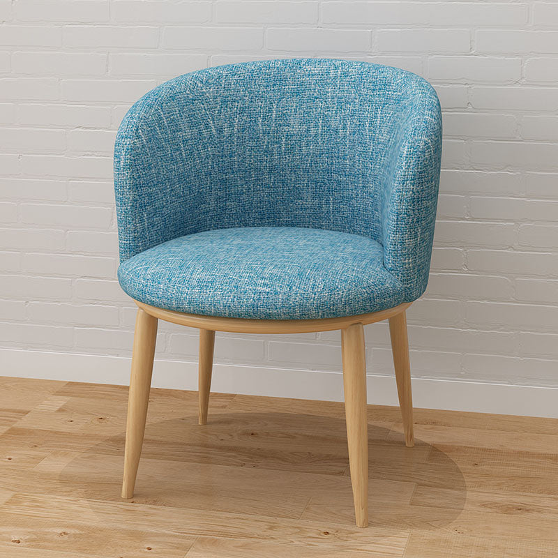 Modern Style Natural Iron Arm Chair Upholstered Side Chair for Dining Room