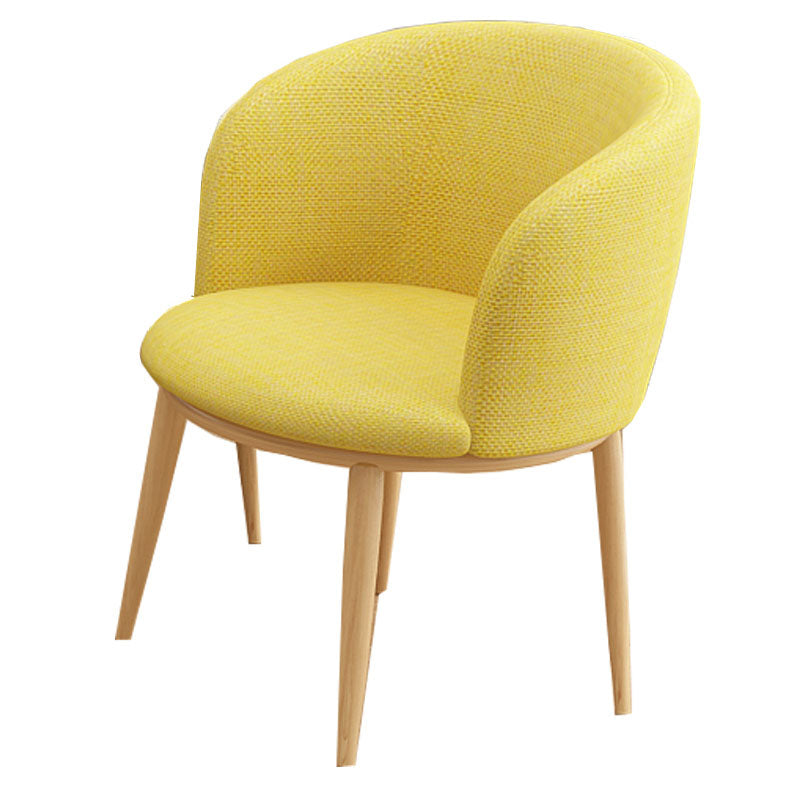 Modern Style Natural Iron Arm Chair Upholstered Side Chair for Dining Room