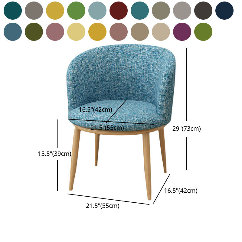 Modern Style Natural Iron Arm Chair Upholstered Side Chair for Dining Room