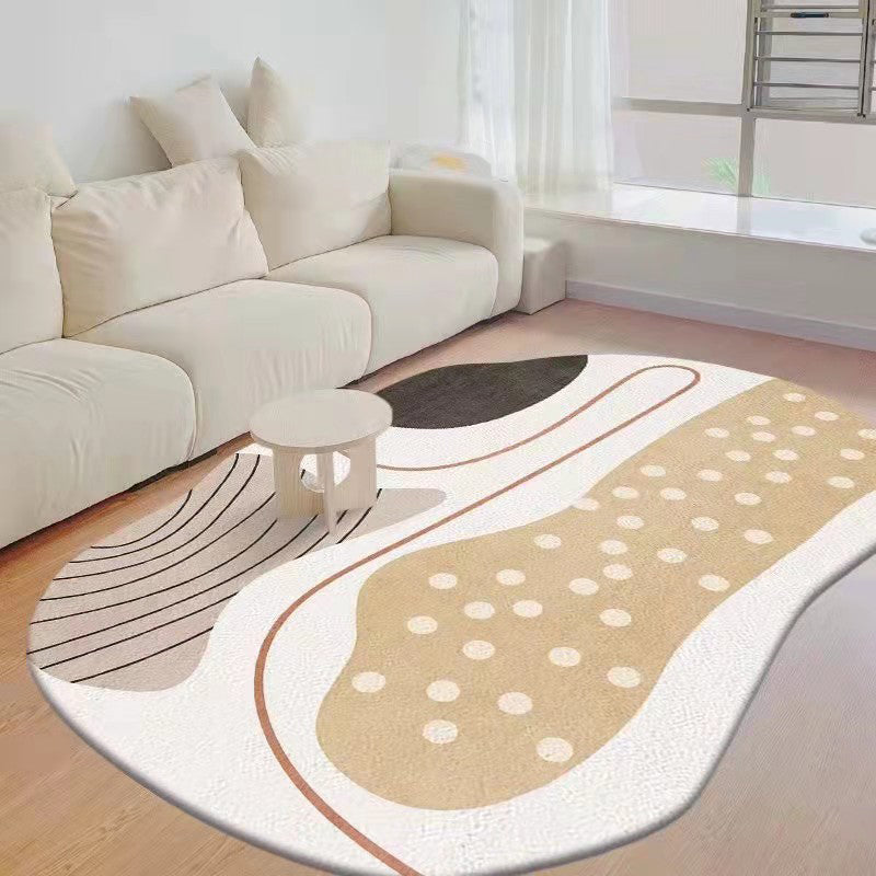 Orange Casual Carpet Polyester Color Block Carpet Stain Resistant Carpet for Home Decor