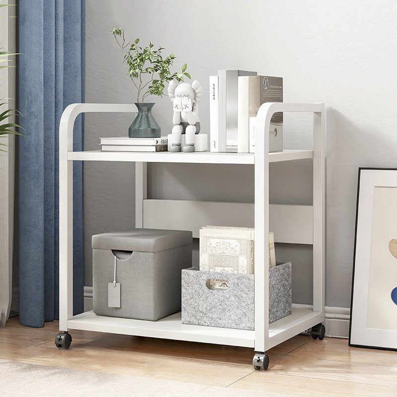 Industriële etagere boekenplank stalen frame vervaardigd houten plank met caster wielen