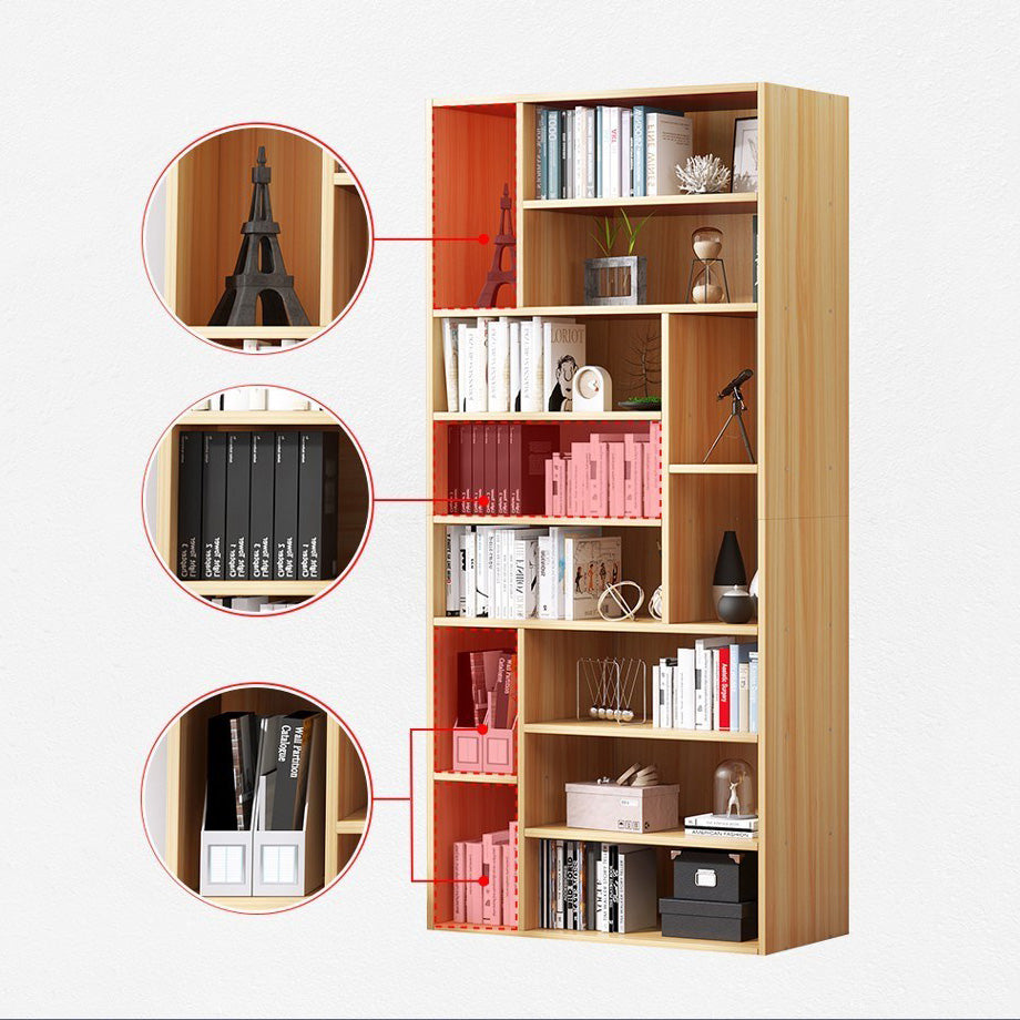 Libreria standard di legno fabbricato scandinavo chiuso verticale scaffale