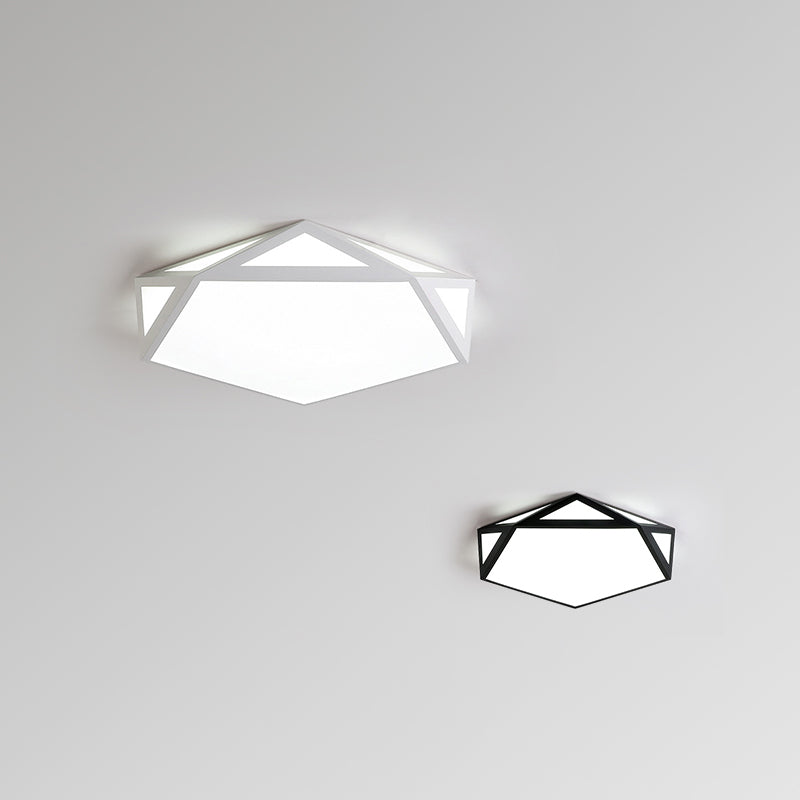 Metalen geometrische schaduw spoel plafondlicht moderne stijl 1 licht spoelbevestiging armatuur