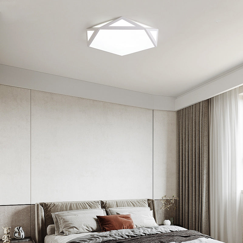 Métal géométrique Shade Flush Plafond Light Modern Style 1 Light Flush Mount Fixture