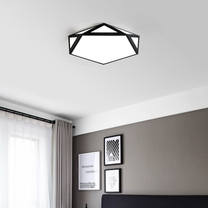 Metalen geometrische schaduw spoel plafondlicht moderne stijl 1 licht spoelbevestiging armatuur