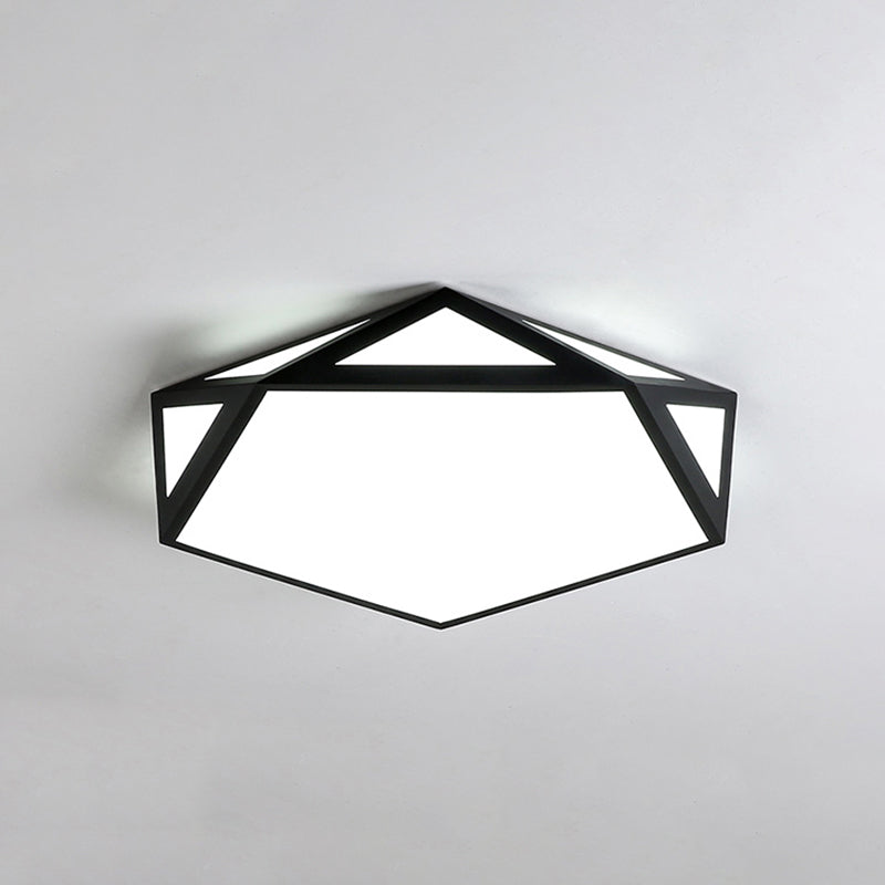 Metalen geometrische schaduw spoel plafondlicht moderne stijl 1 licht spoelbevestiging armatuur