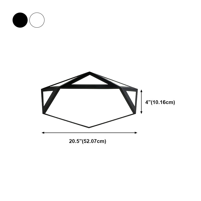 Metall Geometrische Schattenspülung Deckenleuchte moderne Style 1 Light Flush Mount -Vorrichtung