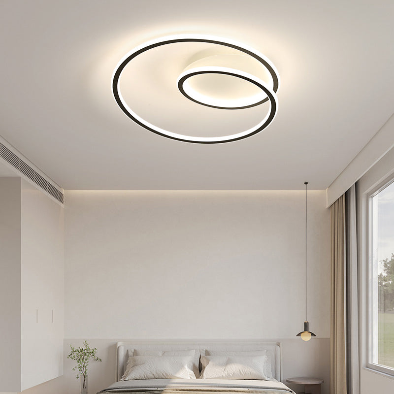 Metalen ronde schaduw plafondlicht moderne stijl 1-licht flush mount armatuur